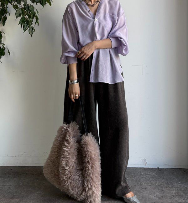  「【新色追加】GOLDボタンVVシャツ」|シャツ・ブラウス|