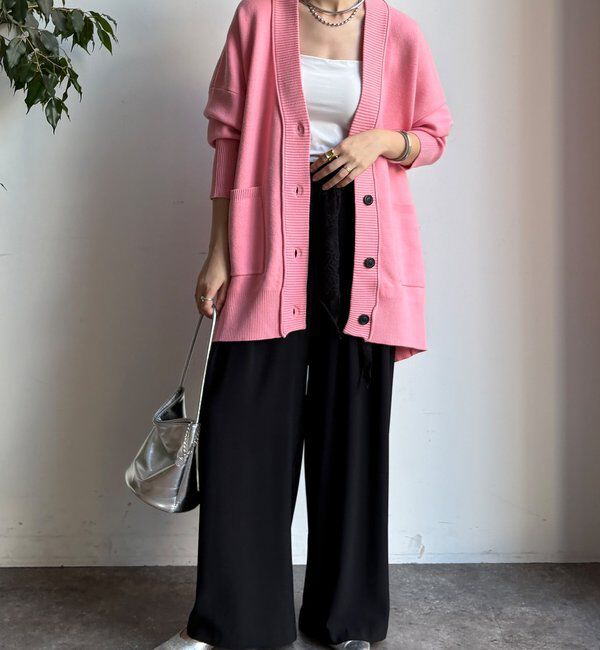  「マシーンウォッシャブルニットカーディガン」|カーディガン|