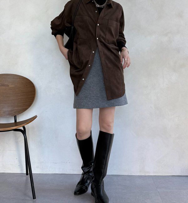  「ブークレーウールミニスカート」|スカート|