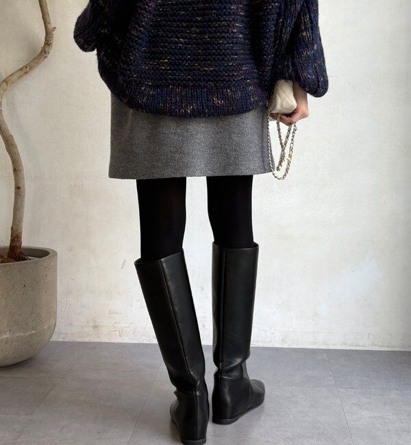  「ブークレーウールミニスカート」|スカート|