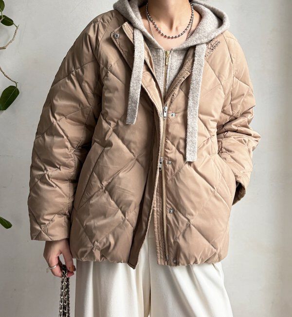  「ストレッチタフタ袖リブショートダウン」|その他|