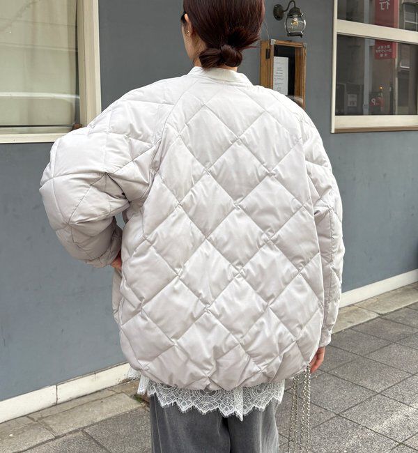  「ストレッチタフタ袖リブショートダウン」|その他|