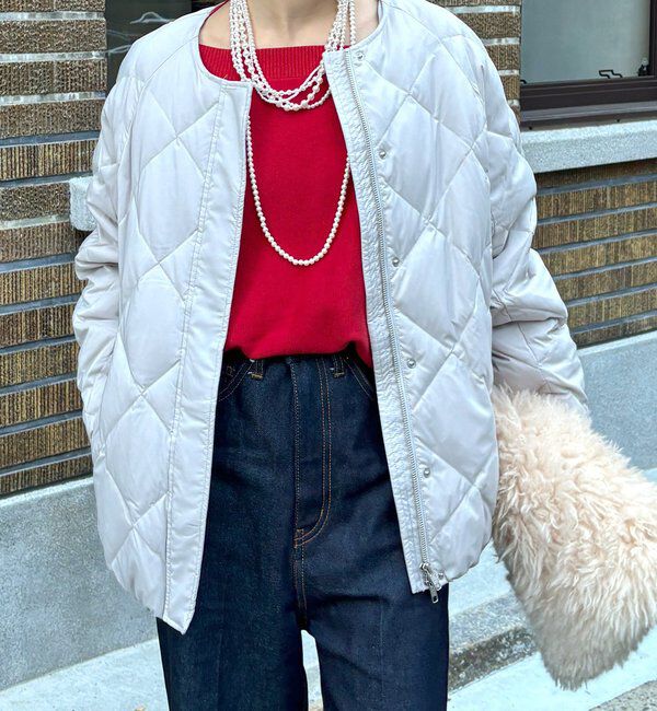  「ストレッチタフタ袖リブショートダウン」|その他|