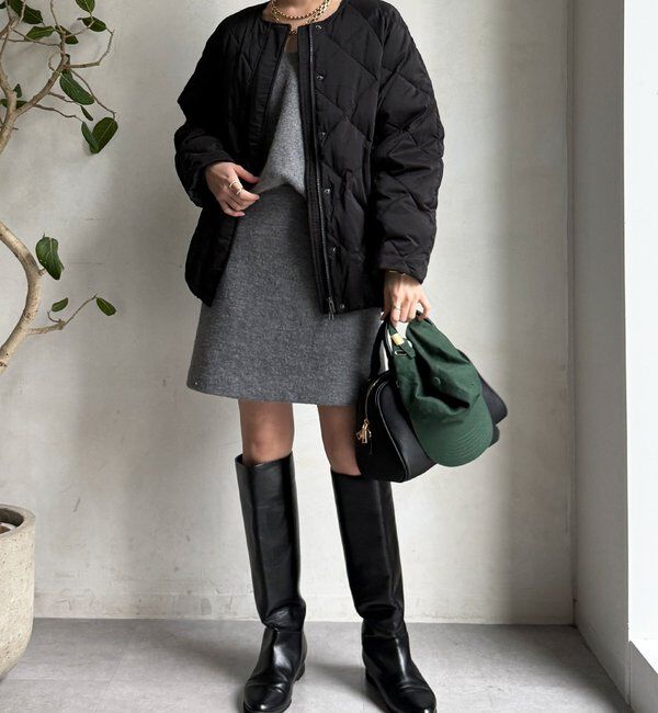  「ストレッチタフタ袖リブショートダウン」|その他|