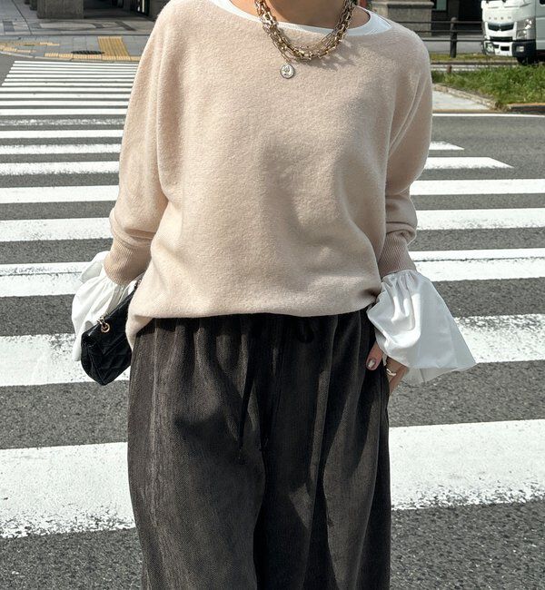  「メリノウール100%ボートネック」|ニット・セーター|