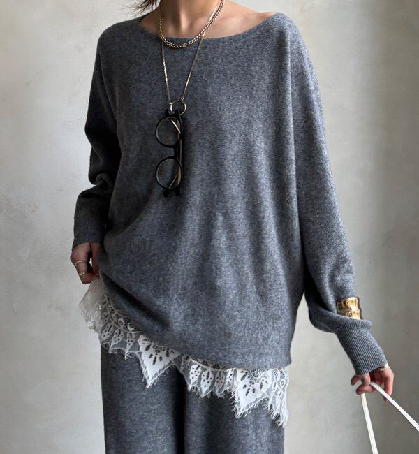  「メリノウール100%ボートネック」|ニット・セーター|