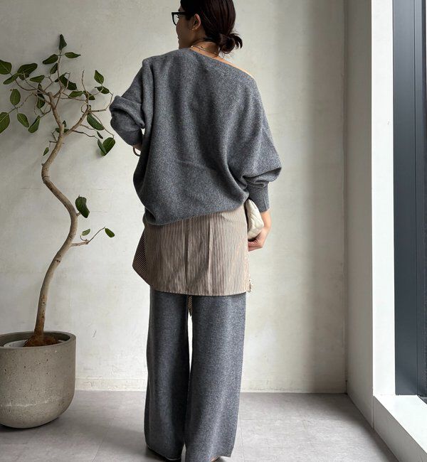  「メリノウール100％ニットパンツ」|チノ|