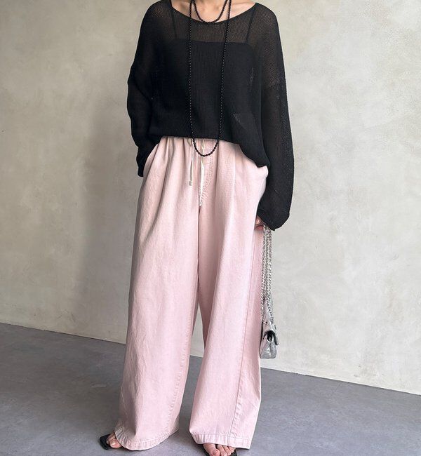  「前後2WAY鹿の子編みプルオーバー」|ニット・セーター|