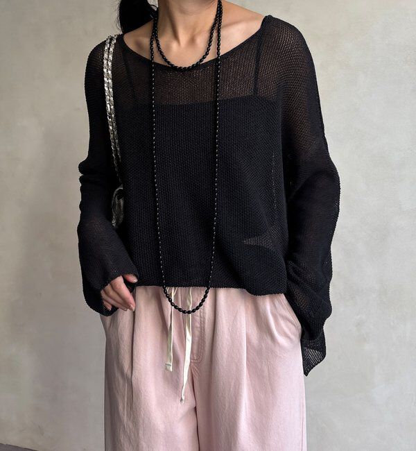  「前後2WAY鹿の子編みプルオーバー」|ニット・セーター|