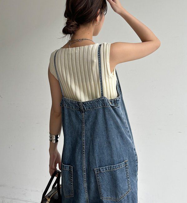  「【WEB限定】ワイドリブノースリーブプルオーバー」|ニット・セーター|