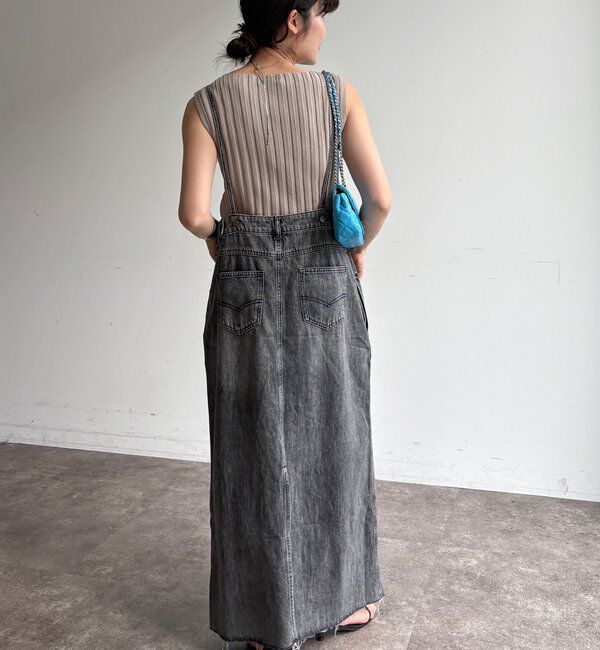  「【WEB限定】ワイドリブノースリーブプルオーバー」|ニット・セーター|