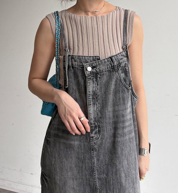  「【WEB限定】ワイドリブノースリーブプルオーバー」|ニット・セーター|