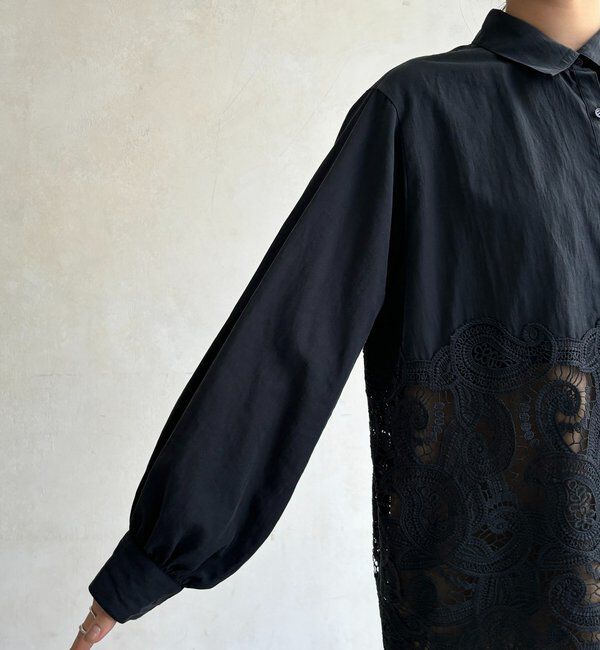  「ケミカルレース切替シャツ」|シャツ・ブラウス|