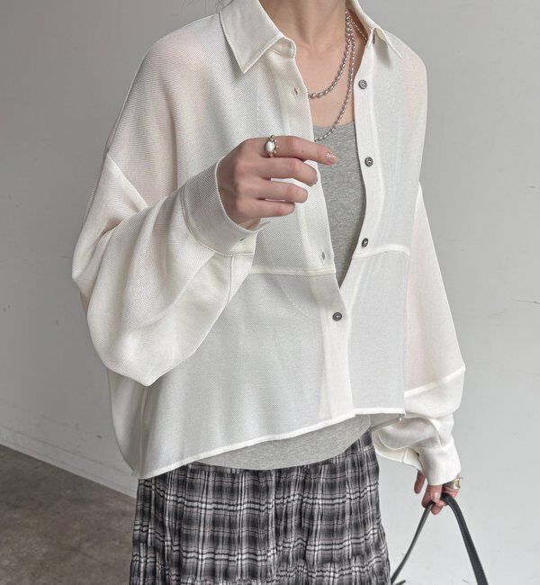  「メッシュシャツ」|シャツ・ブラウス|オフホワイト
