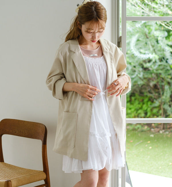  「【4色展開/裏地なし】バックスリットジャケット」|その他|