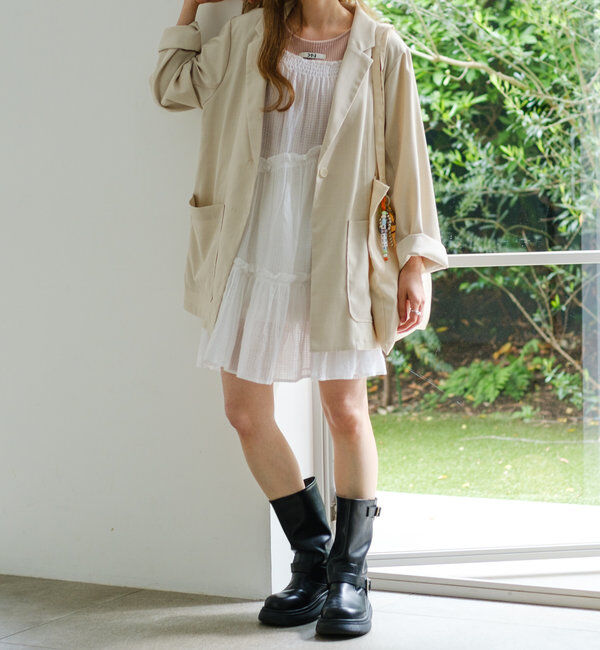  「【4色展開/裏地なし】バックスリットジャケット」|その他|