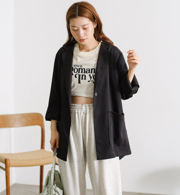  「【4色展開/裏地なし】バックスリットジャケット」|その他|