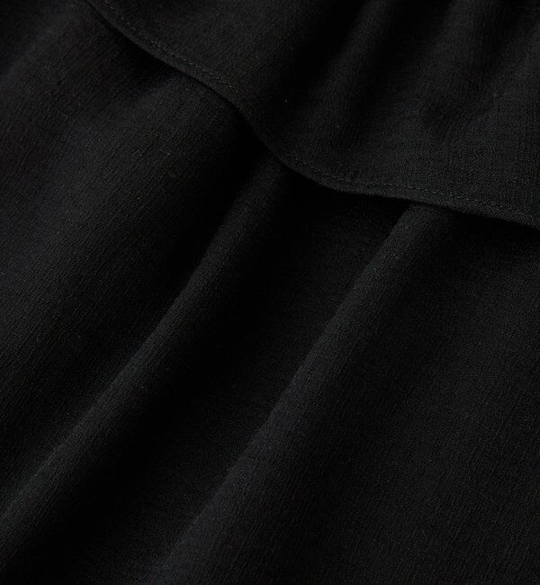  「【顔まわり華やか】リネンライクフリルカラーブラウス」|シャツ・ブラウス|