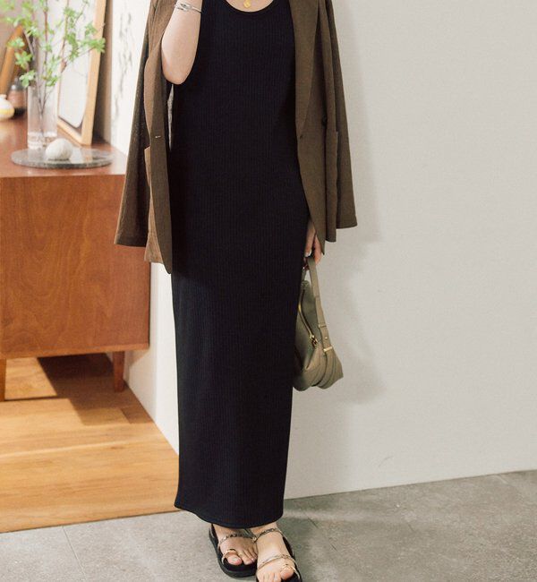  「【シリーズ累計販売数一万枚突破！】2WAYリブタンクワンピース」|ワンピース|ブラック