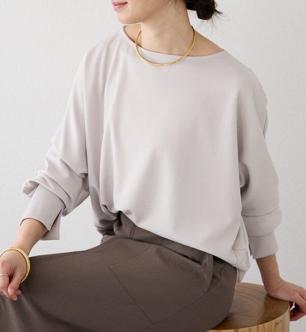  「【万能ブラウス】カットジョーゼットドルマンプルオーバー」|Tシャツ・カットソー|