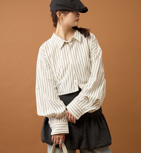  「ストライプショートシャツ」|シャツ・ブラウス|