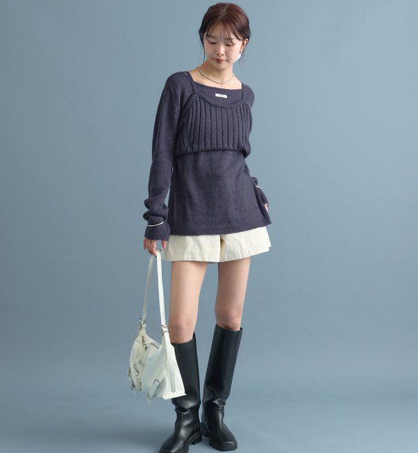  「シアーニットビスチェSET」|ニット・セーター|