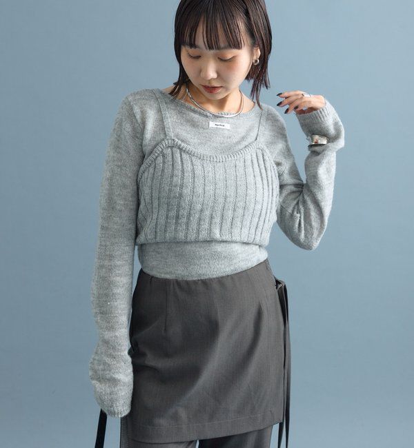  「シアーニットビスチェSET」|ニット・セーター|