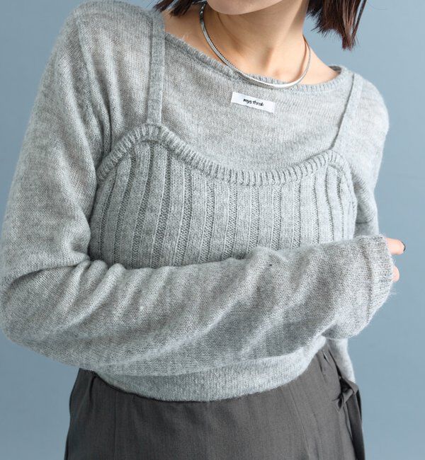  「シアーニットビスチェSET」|ニット・セーター|