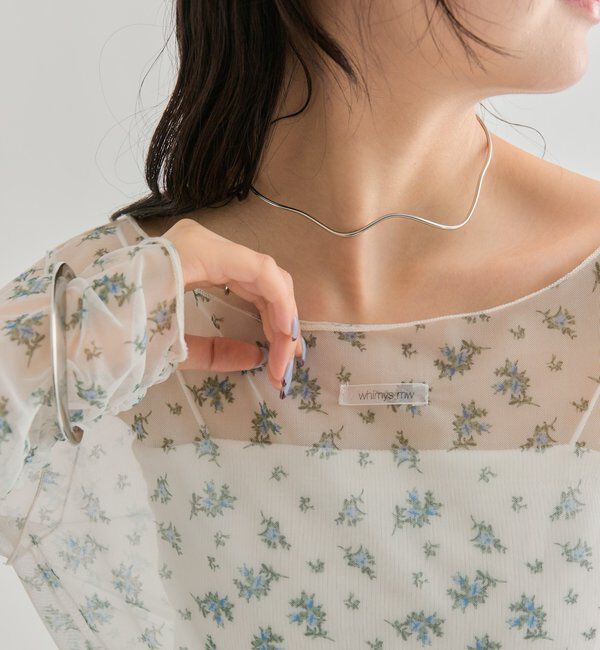  「シアースリットチュール トップス」|Tシャツ・カットソー|