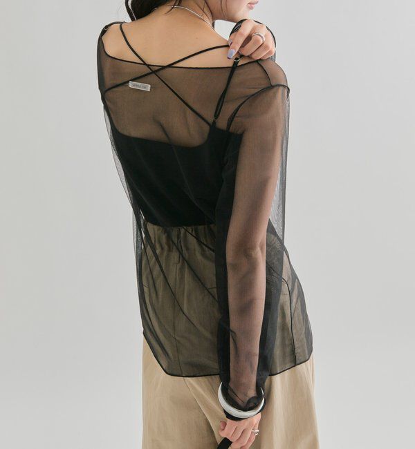  「シアースリットチュール トップス」|Tシャツ・カットソー|