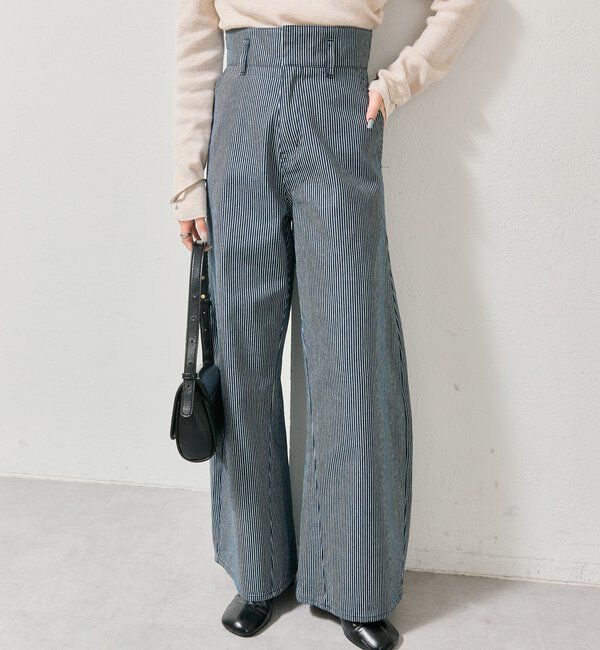  「【バックスタイルがポイント！新色ネイビー】バックシャンカーブデニム」|デニム|