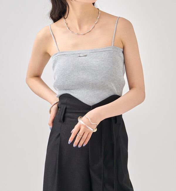  「パット付き ショートニットキャミソール」|キャミソール|