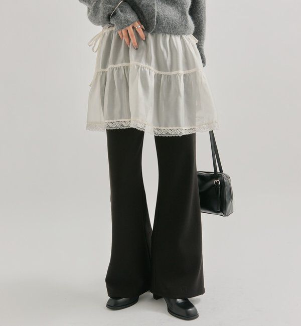  「細身フレアパンツ」|チノ|