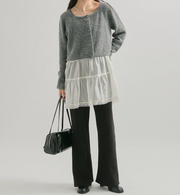  「細身フレアパンツ」|チノ|