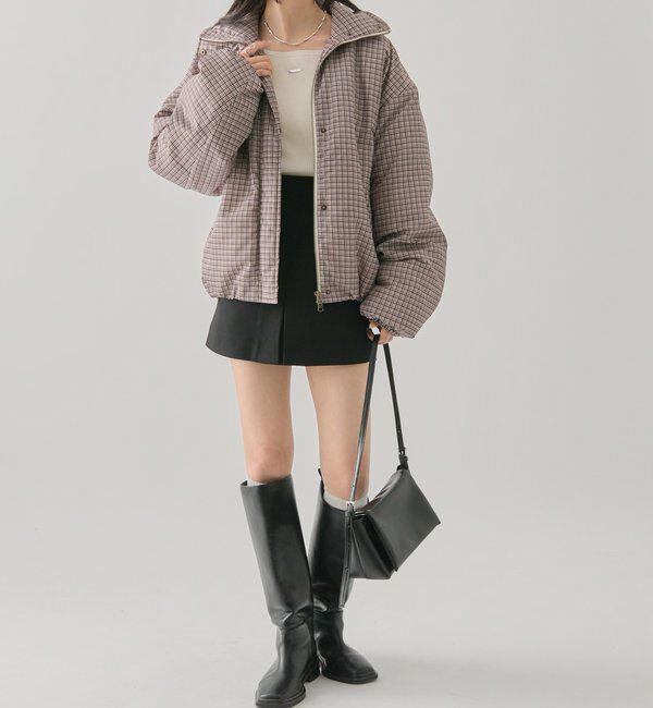  「中綿チェックダウン」|ダウン|