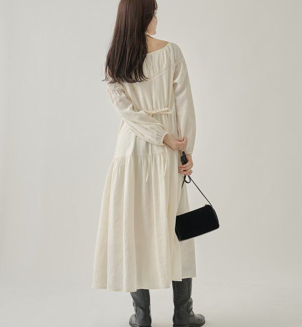  「ドロストティアードワンピース	」|ワンピース|