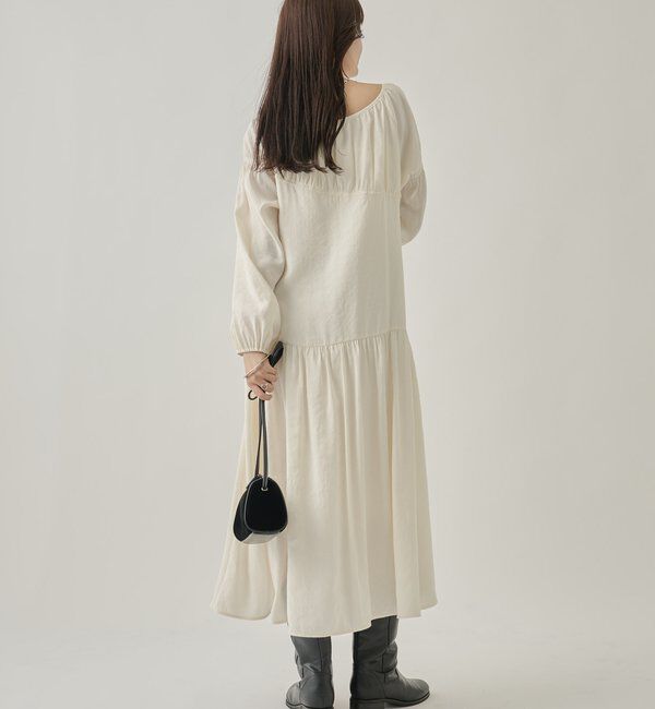  「ドロストティアードワンピース	」|ワンピース|