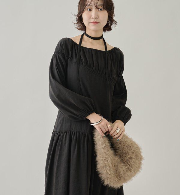  「ドロストティアードワンピース	」|ワンピース|