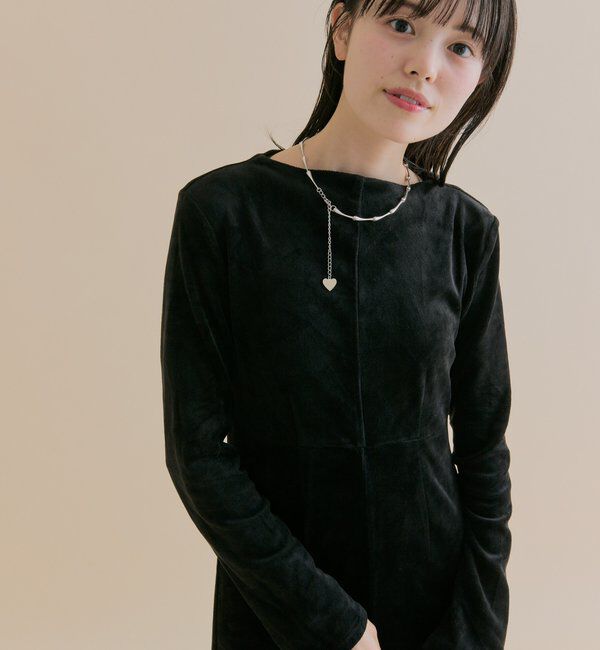  「[森川企画]バックオープンベロアワンピース」|ワンピース|