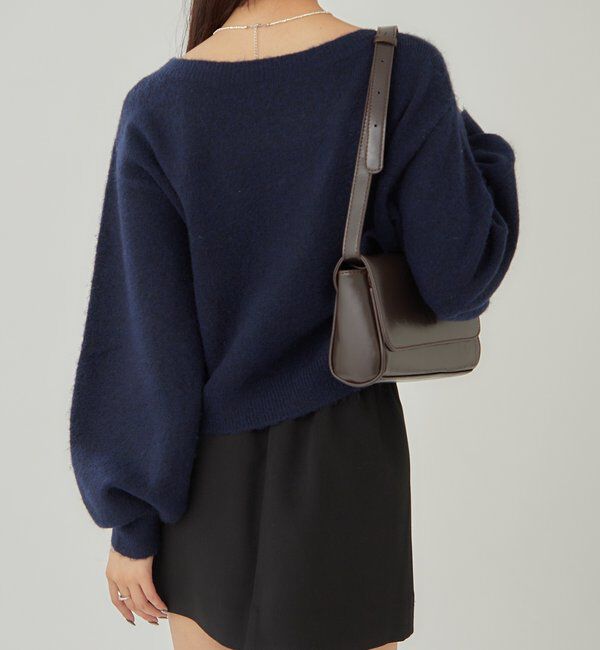  「リボン付きニット プルオーバー」|ニット・セーター|