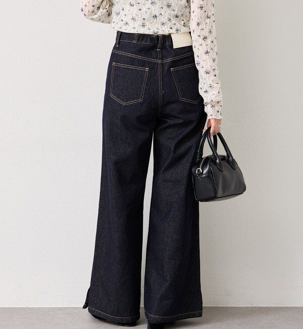  「裾スリットフレアデニム」|デニム|