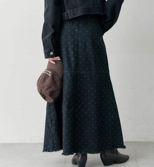  「デニム切替マーメイドスカート」|スカート|
