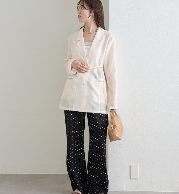  「裾ギャザーリブパンツ」|チノ|