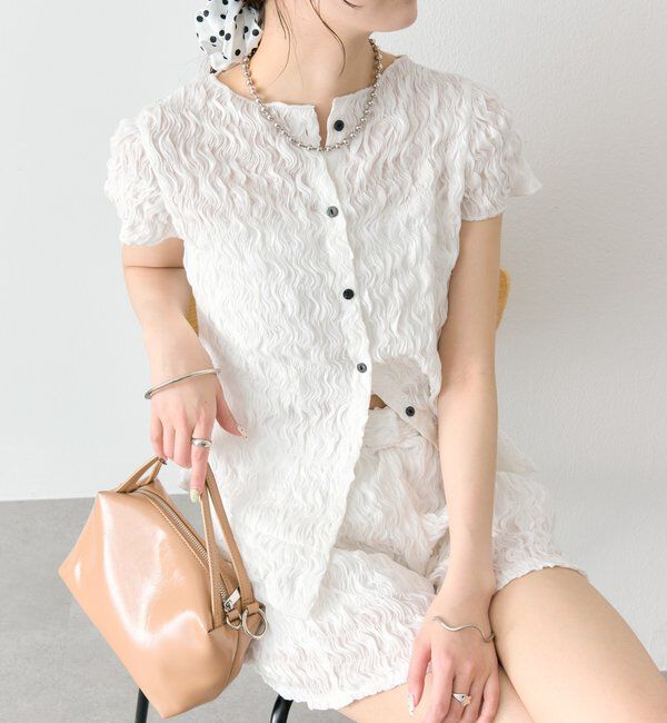  「エアリーシャーリングブラウス」|シャツ・ブラウス|