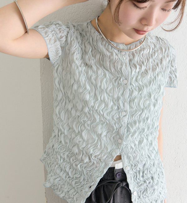  「エアリーシャーリングブラウス」|シャツ・ブラウス|