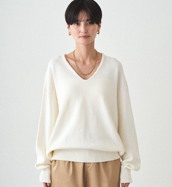  「コットンVニット」|ニット・セーター|
