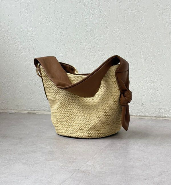  「【GALENA/ガレナ】ワンハンドルウーブンバッグ」|かごバッグ|ベージュ