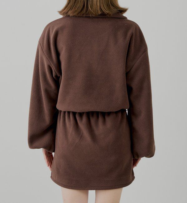  「ハーフジップフリースミニワンピース」|ワンピース|