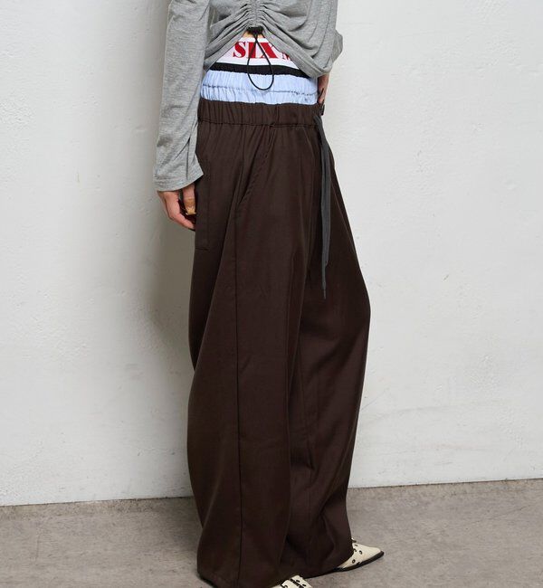  「【新色追加】Six M/シックスエム トリプルレイヤードパンツ」|チノ|