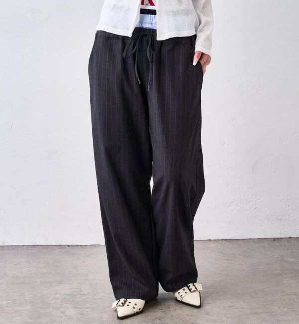  「【新色追加】Six M/シックスエム トリプルレイヤードパンツ」|チノ|チャコールグレー